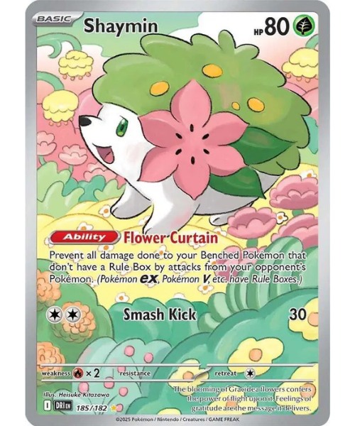 Scarlet & Violet - Destined Rivals 185/182 - Shaymin [Illustration Rare]