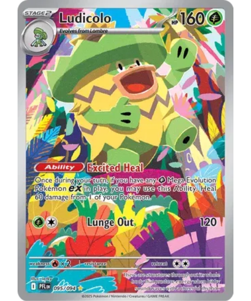 Mega Evolution - Phantasmal Flames 095/094- Ludicolo [Illustration Rare]