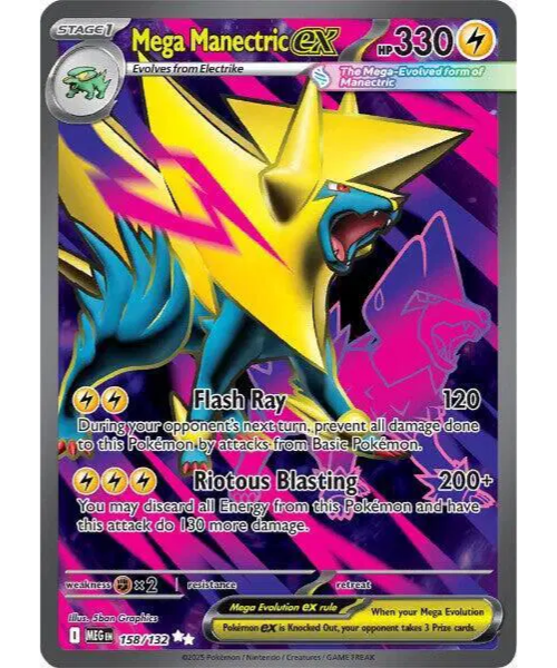 Mega Evolution Base 158/132 - Mega Manectric ex [Ultra Rare]