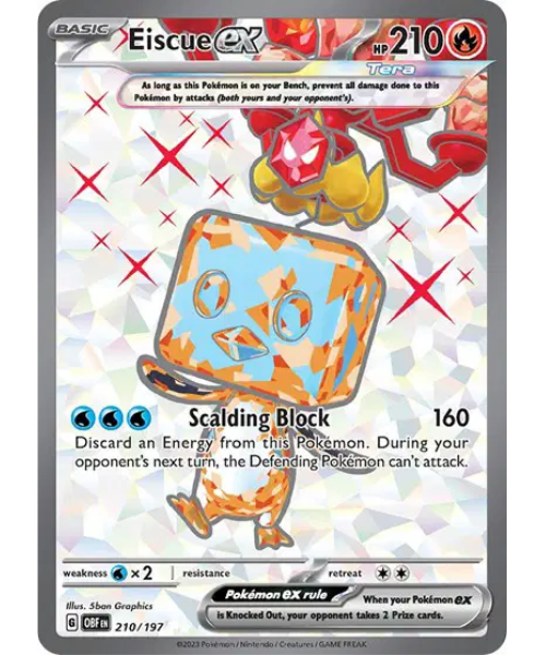 Scarlet & Violet Obsidian Flames 210/197 - Eiscue ex [Ultra Rare]