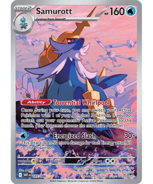 Scarlet & Violet White Flare 107/086 - Samurott [Illustration Rare]