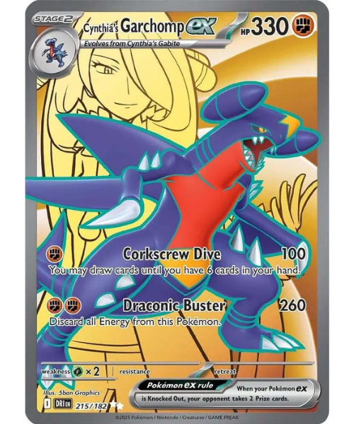 Scarlet & Violet - Destined Rivals 215/182 - Cynthia's Garchomp ex [Ultra Rare]