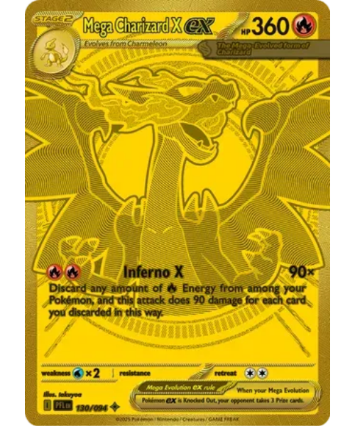 Mega Evolution - Phantasmal Flames 130/094- Mega Charizard X ex [Mega Hyper Rare]