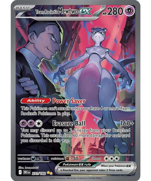 Scarlet & Violet - Destined Rivals 231/182 - Team Rocket's Mewtwo ex [Special Illustration Rare]