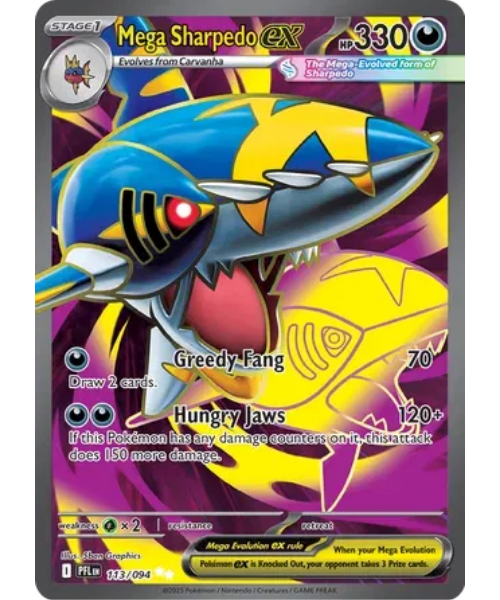 Mega Evolution - Phantasmal Flames 113/094- Mega Sharpedo ex [Ultra Rare]