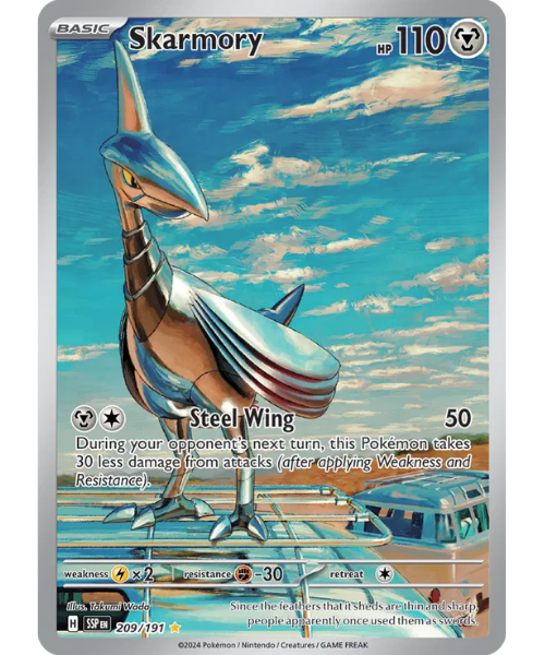 Scarlet & Violet Surging Sparks 209/191 - Skarmory [Illustration Rare]
