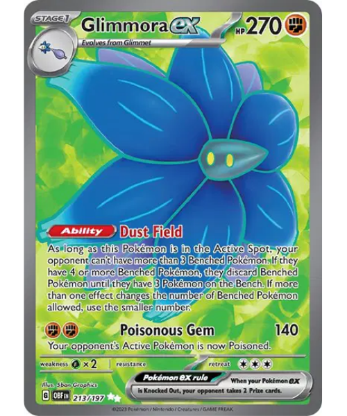 Scarlet & Violet Obsidian Flames 213/197 - Glimmora ex [Ultra Rare]