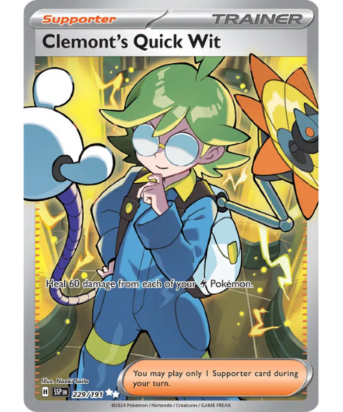 Scarlet & Violet Surging Sparks 229/191 - Clemont's Quick Wit [Ultra Rare]