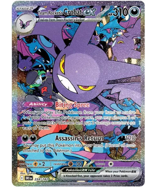 Scarlet & Violet - Destined Rivals 234/182 - Team Rocket's Crobat ex [Special Illustration Rare]