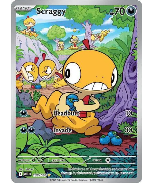 Scarlet & Violet White Flare 138/086 - Scraggy [Illustration Rare]