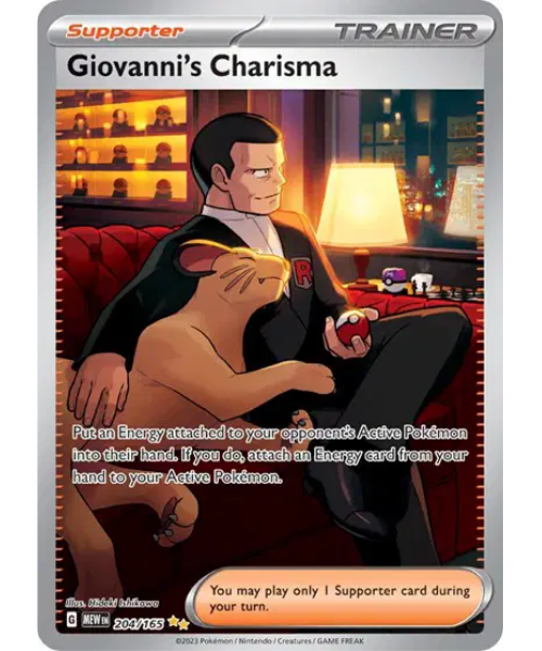 Scarlet & Violet 151 204/165 - Giovanni's Charisma [Special Illustration Rare]