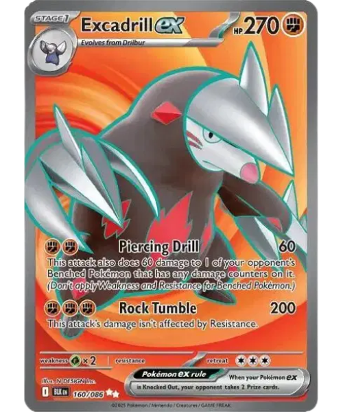 Scarlet & Violet - Black Bolt 160/086 - Excadrill ex [Ultra Rare]