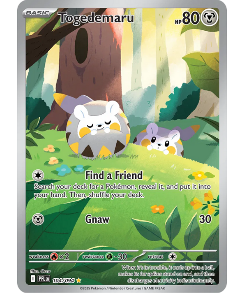 Mega Evolution - Phantasmal Flames 104/094- Togedemaru [Illustration Rare]