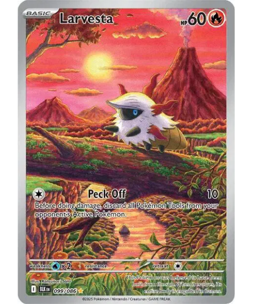 Scarlet & Violet - Black Bolt 099/086 - Larvesta [Illustration Rare]