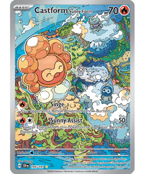 Scarlet & Violet Surging Sparks 195/191 - Castform Sunny Form [Illustration Rare]