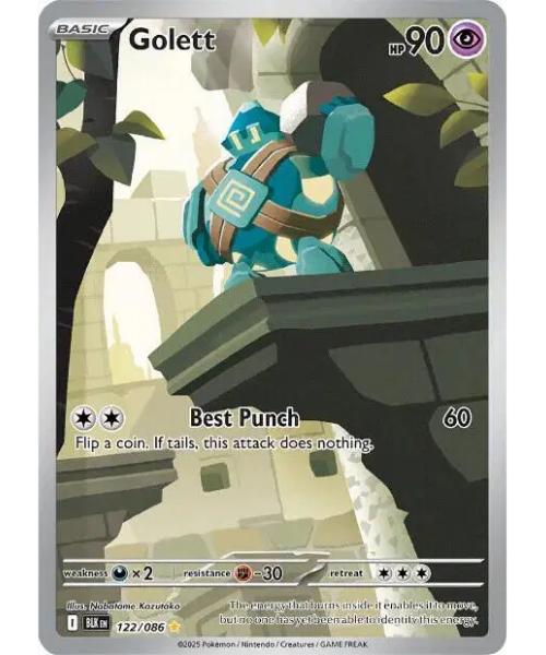 Scarlet & Violet - Black Bolt 122/086 - Golett [Illustration Rare]