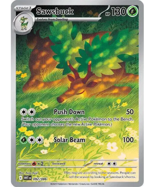 Scarlet & Violet White Flare 092/086 - Sawsbuck [Illustration Rare]