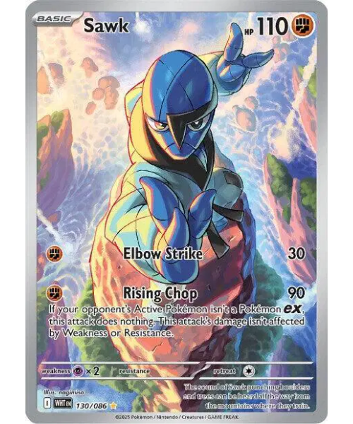 Scarlet & Violet White Flare 130/086 - Sawk [Illustration Rare]
