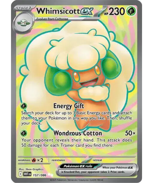 Scarlet & Violet White Flare 157/086 - Whimsicott ex [Ultra Rare]