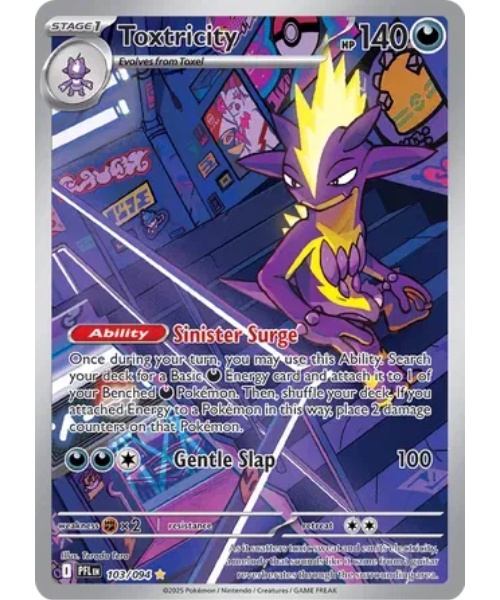 Mega Evolution - Phantasmal Flames 103/094- Toxtricity [Illustration Rare]