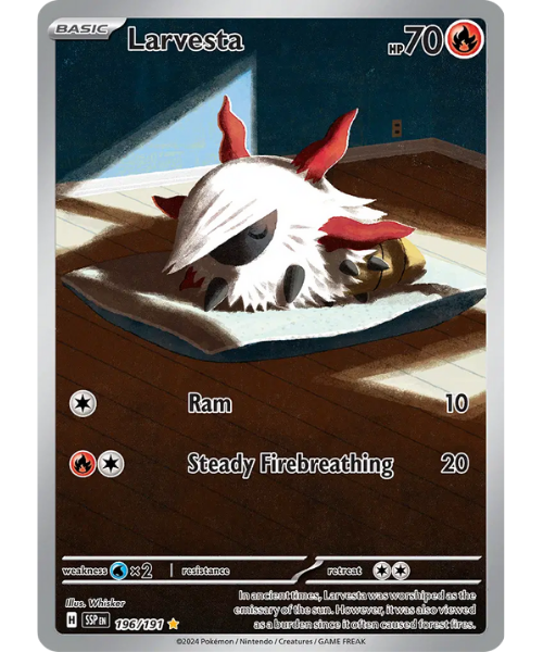 Scarlet & Violet Surging Sparks 196/191 - Larvesta [Illustration Rare]