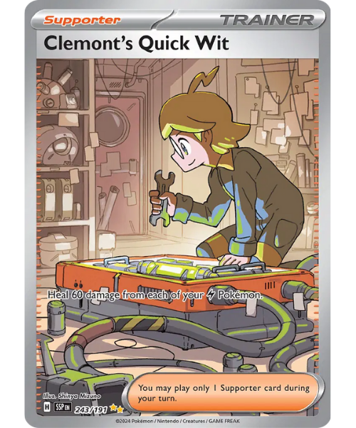 Scarlet & Violet Surging Sparks 243/191 - Clemont's Quick Wit [Special Illustration Rare]