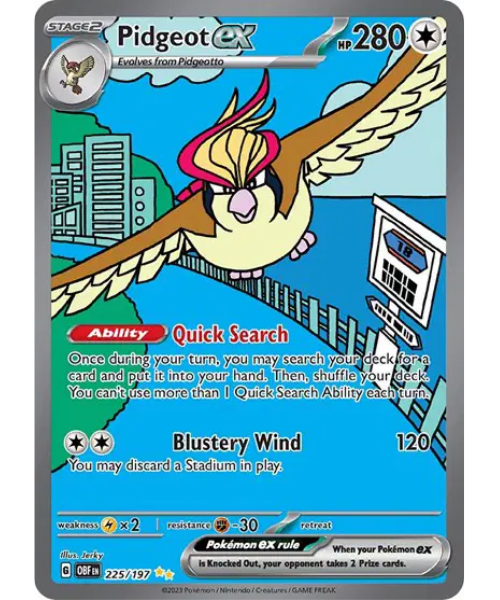 Scarlet & Violet Obsidian Flames 225/197 - Pidgeot ex [Special Illustration Rare]