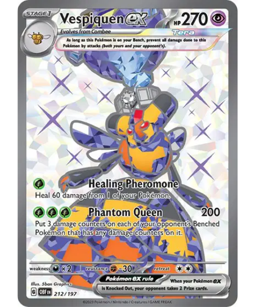 Scarlet & Violet Obsidian Flames 212/197 - Vespiquen ex [Ultra Rare]