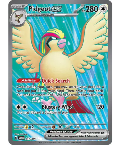 Scarlet & Violet Obsidian Flames 217/197 - Pidgeot ex [Ultra Rare]