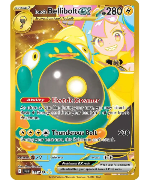 Scarlet & Violet - Journey Together 188/159 - Iono's Bellibolt ex [Hyper Rare]