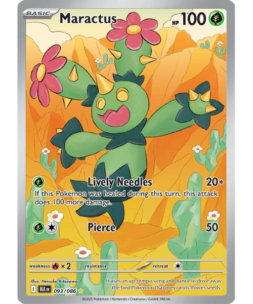 Scarlet & Violet - Black Bolt 093/086 - Maractus [Illustration Rare]