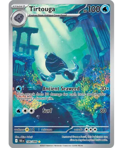 Scarlet & Violet - Black Bolt 106/086 - Tirtouga [Illustration Rare]