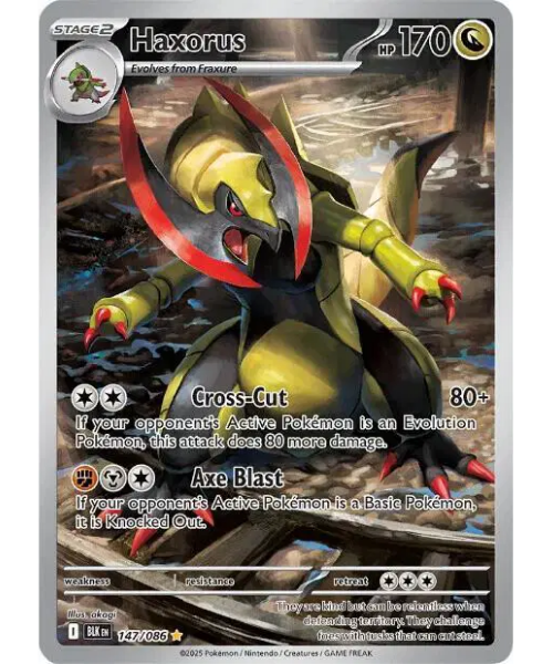 Scarlet & Violet - Black Bolt 147/086 - Haxorus [Illustration Rare]