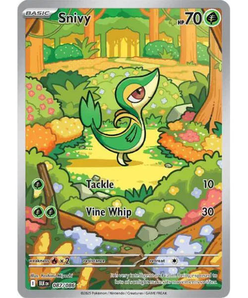 Scarlet & Violet - Black Bolt 087/086 - Snivy [Illustration Rare]