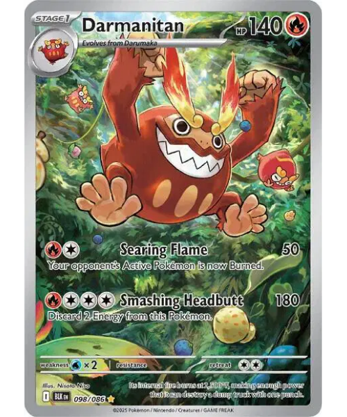 Scarlet & Violet - Black Bolt 098/086 - Darmanitan [Illustration Rare]