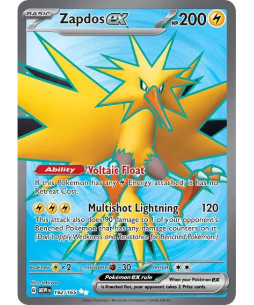 Scarlet & Violet 151 192/165- Zapdos ex [Ultra Rare]