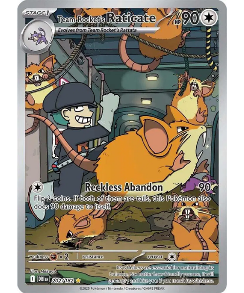 Scarlet & Violet - Destined Rivals 202/182 - Team Rocket's Raticate [Illustration Rare]
