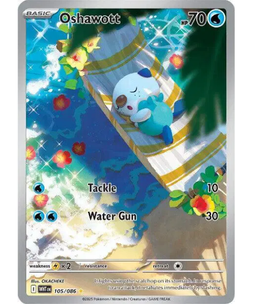 Scarlet & Violet White Flare 105/086 - Oshawott [Illustration Rare]