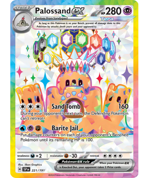 Scarlet & Violet Surging Sparks 221/191 - Palossand ex [Ultra Rare]