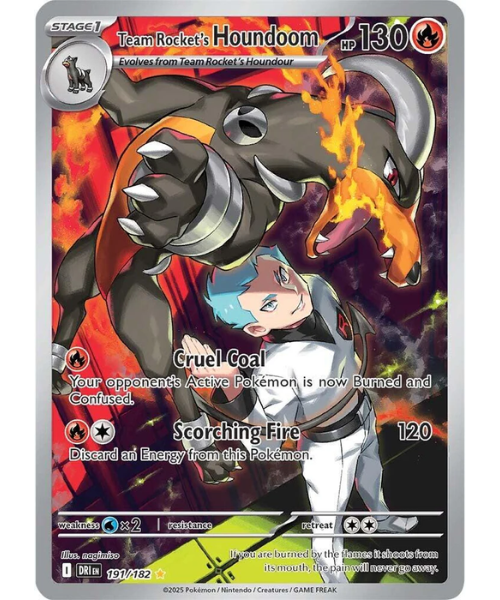 Scarlet & Violet - Destined Rivals 191/182 - Team Rocket's Houndoom [Illustration Rare]