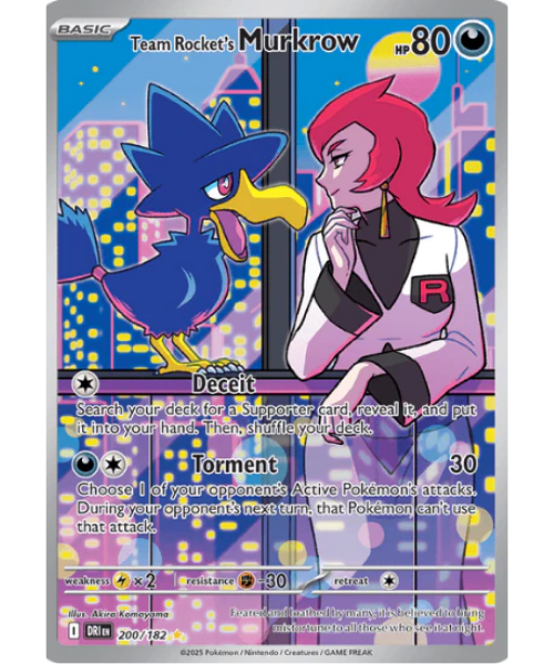 Scarlet & Violet - Destined Rivals 200/182 - Team Rocket's Murkrow [Illustration Rare]