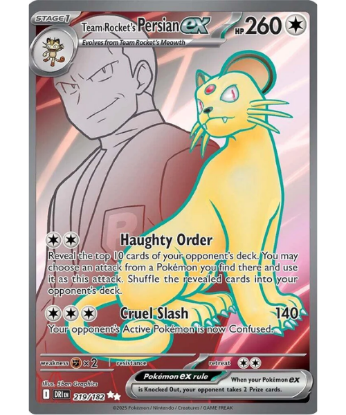 Scarlet & Violet - Destined Rivals 219/182 - Team Rocket's Persian EX [Ultra Rare]