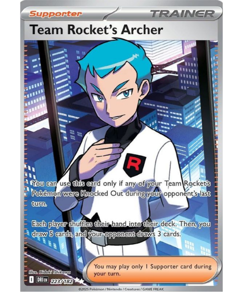 Scarlet & Violet - Destined Rivals 223/182 - Team Rocket's Archer [Ultra Rare]