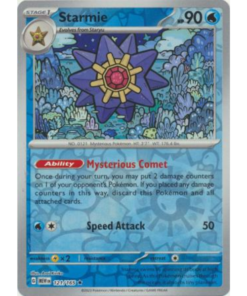 Starmie - Reverse Holo Rare 121/165 [Scarlet & Violet 151]