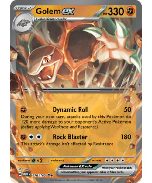 Golem Ex - Holo Double Rare 076/165 [Scarlet & Violet 151]
