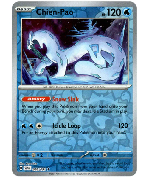 Chien-Pao - Reverse Holo Rare 056/191 [Scarlet & Violet Surging Sparks]
