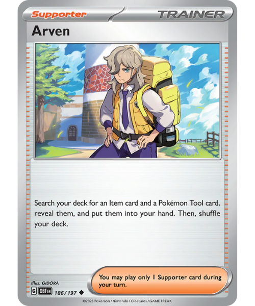 Scarlet & Violet Obsidian Flames 186/197 - Arven [Uncommon]