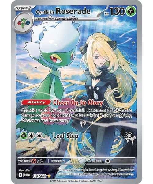 Scarlet & Violet - Destined Rivals 184/182 - Cynthia's Roserade [Illustration Rare]