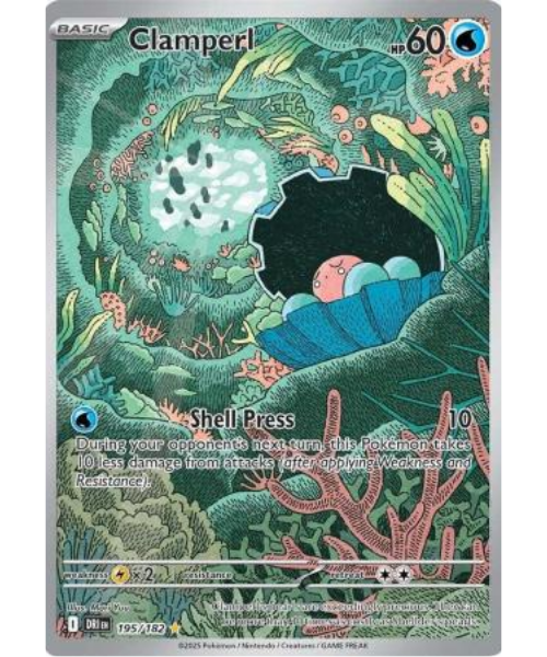 Scarlet & Violet - Destined Rivals 195/182 - Clamperl [Illustration Rare]