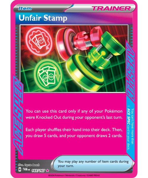 Unfair Stamp - Ace Spec Rare 165/167 [Scarlet & Violet Twilight Masquerade]